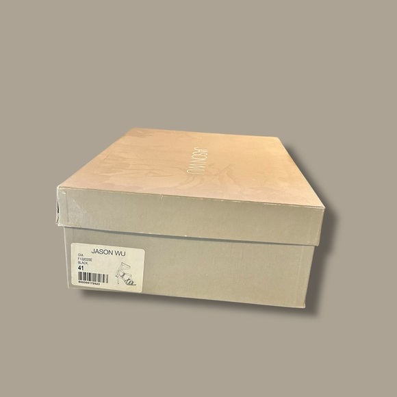 Jason Wu ‘Gia’ Black Satin Lace-Up Open Toe Heels w/ Ankle Ties Size 41 = Sz 11 - Picture 2 of 16